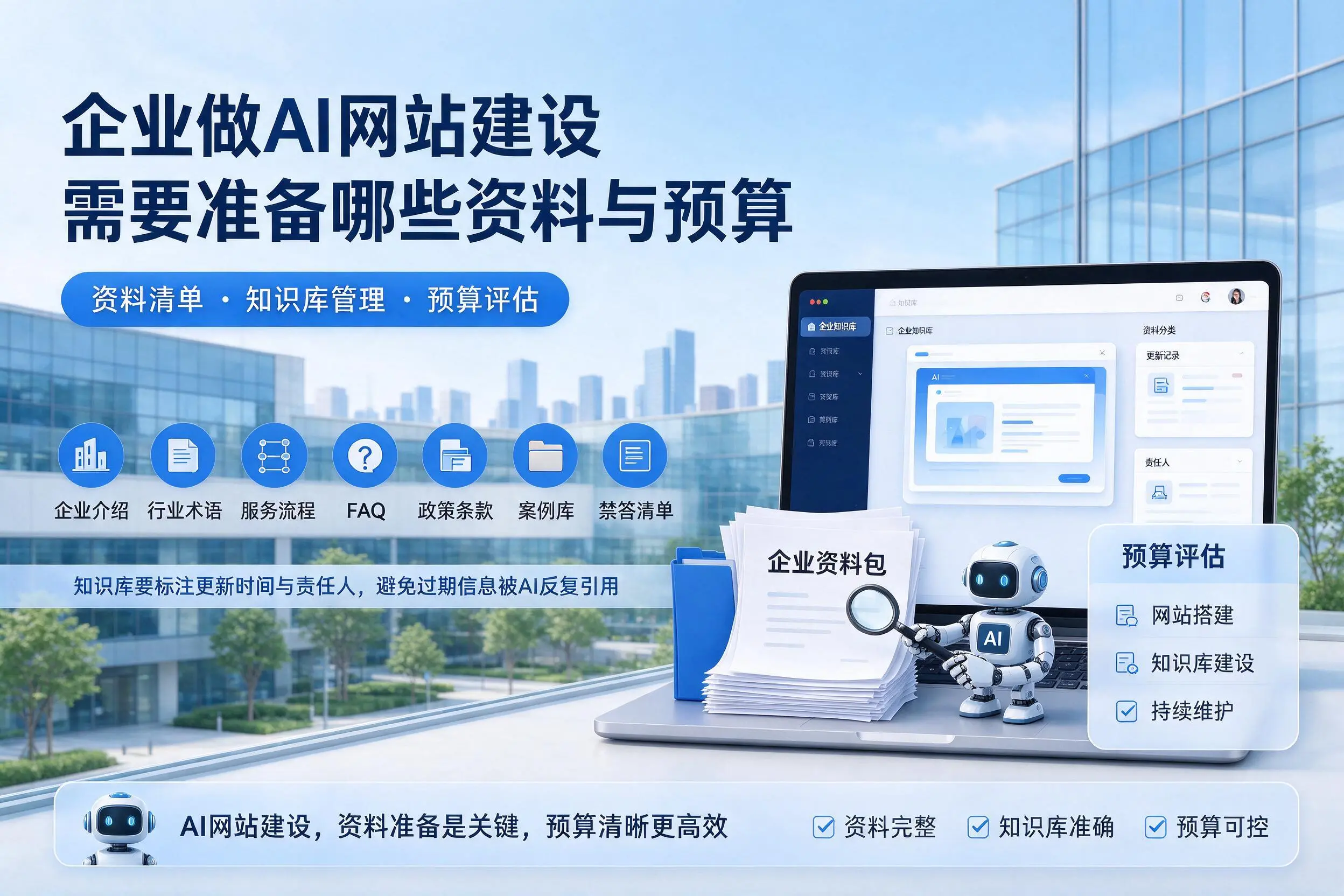 葫芦岛企业做AI网站建设需要准备哪些资料与预算
